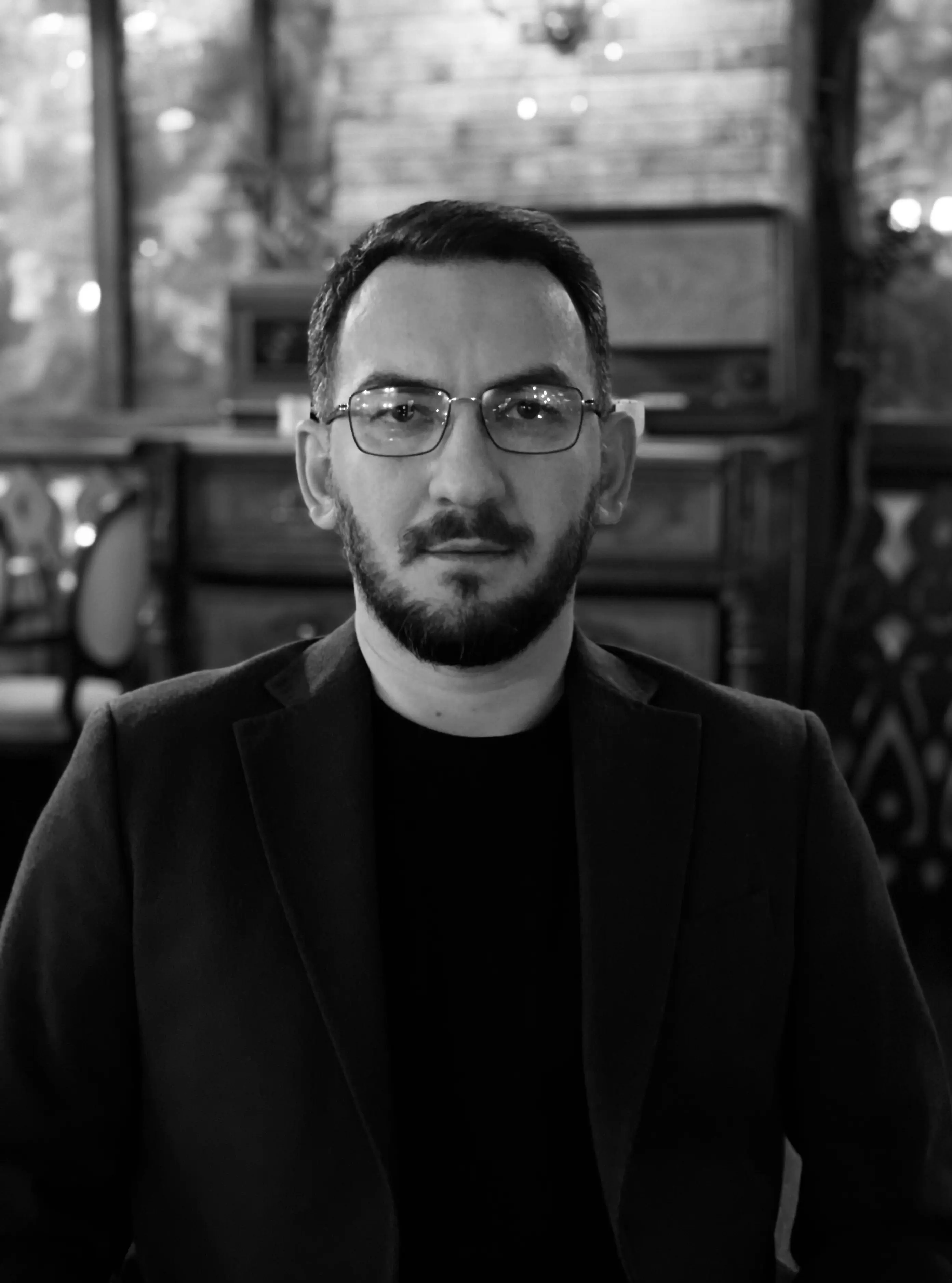 Black-and-white portrait of the Brixx founder