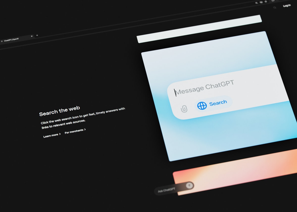 A chat interface on a computer screen